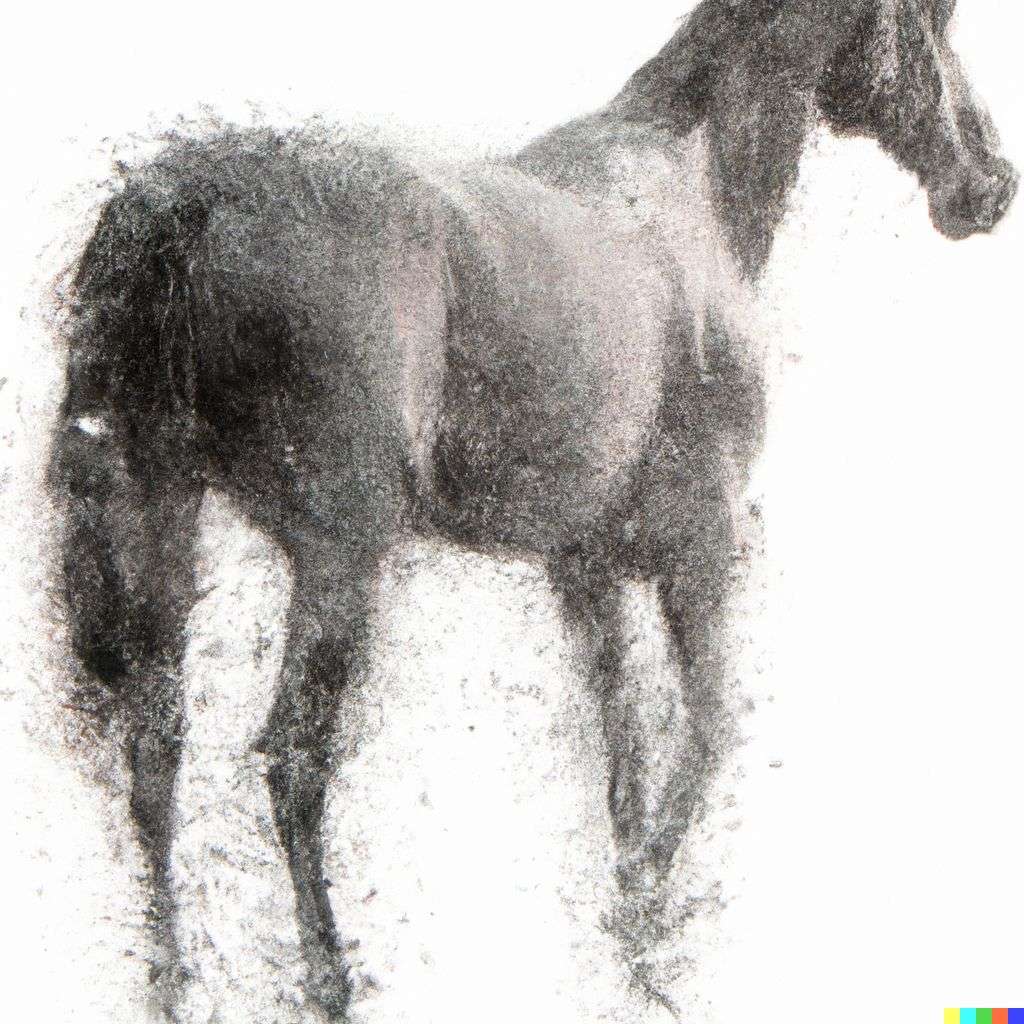 a horse, water transfer printing